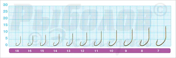 Размеры крючков Owner 50003 Akita Kitsune