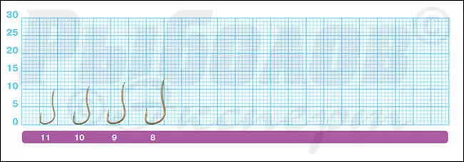Размеры крючков Owner 50104 Kawamushi