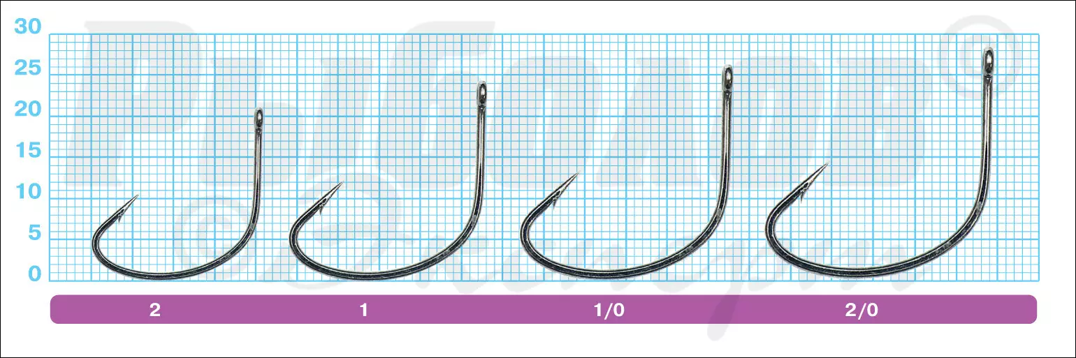 Размеры крючков Owner 5173 K-Hook