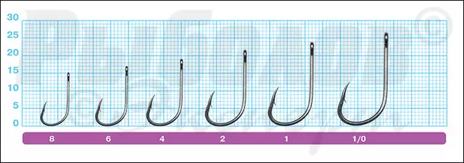 Размеры крючков Owner 51437 K-Beak