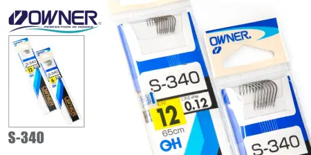 Одинарный крючок OWNER 50340 с поводком без петли 65см. S-340