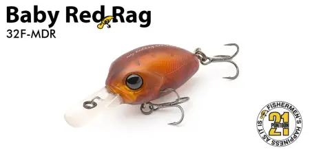 Воблер PONTOON21, Baby Red Rag 32F-MDR, 32мм, 5,1 гр., 0.8-1.0 м.