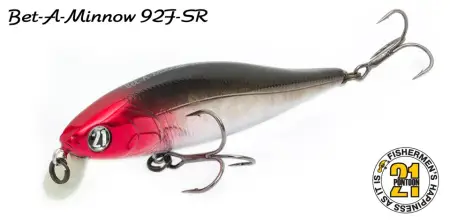 Воблер PONTOON21, Bet-A-Minnow 92SP-SR, 92мм, 12.2 гр., 0.3-0.5 м.