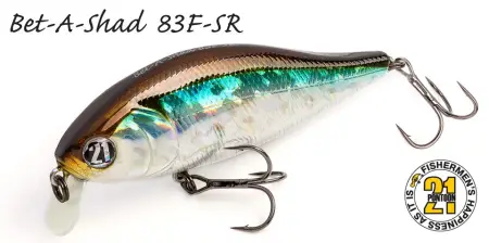 Воблер PONTOON21, Bet-A-Shad 63F-SR, 63мм, 7.3 гр., 0.1-0.3 м.