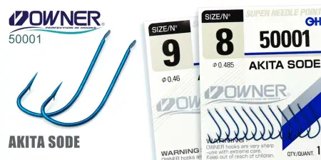 Одинарный крючок OWNER, 50001, лопатка, синий