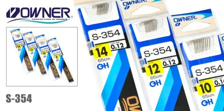 Одинарный крючок OWNER 50354 с поводком без петли 65см. S-354