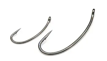 Одинарный крючок OWNER С-8, колечко, черный BC