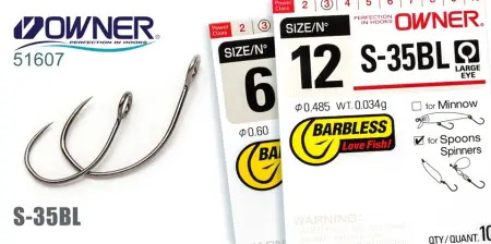 Одинарный крючок OWNER TROUT SALMONS (S-35BC BL)