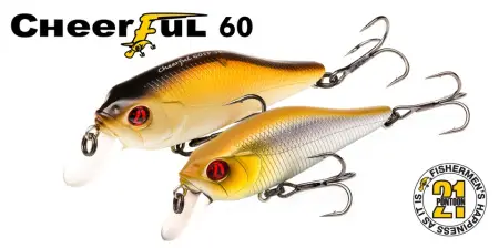 Воблер PONTOON 21, Cheerful 60F-SR, 60мм., 6.7гр., погруж.0.4-0.6 м. Воблер PONTOON 21, Cheerful 60F-SR, 60мм., 6.7гр., погруж.0.4-0.6 м.