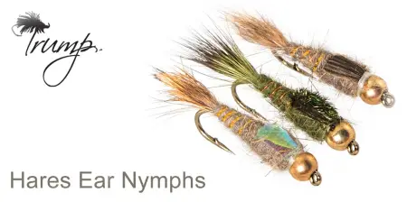 Мухи TRUMP, NYMPH FLIES, BH Hare's Ear - Olive