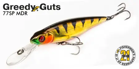 Воблер PONTOON 21, Greedy-Guts 77F-MDR, 77мм, 9,8 гр., 1.5-2.0 м.