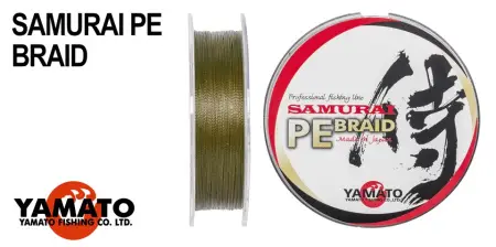 Леска Samurai PE Braid (Yamato), плет.,  0,27 мм, 16,8 кг, дл. 125 м,  цв. т.зел