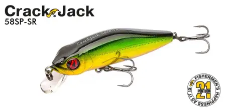 Воблер PONTOON 21, Crackjack 58F-DR, 58мм., 5.4гр., погруж.2.3-2.5 м Воблер PONTOON 21, Crackjack 58F-DR, 58мм., 5.4гр., погруж.2.3-2.5 м