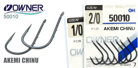 Одинарный крючок OWNER, 50010, лопатка,черный, кован., засечки на цевье