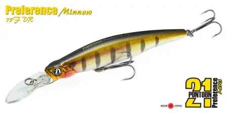 Воблер Pontoon21 PREFERENCE MINNOW  75F-SR, 75 мм.,4.8 гр., 0.3-0.5м.