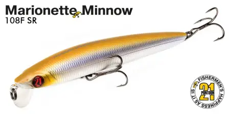 Воблер PONTOON 21, Marionette Minnow 108F-SR, 108мм, 12.5гр., 0.3-0.5 м.