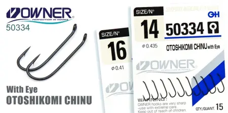 Одинарный крючок OWNER, 50334, колечко, черный BC
