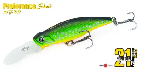 Воблер Pontoon21 PREFERENCE SHAD 55F-DR, 55 мм.,3.9 гр., 0.8-1.2м.