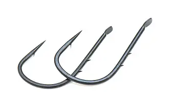 Одинарный крючок OWNER, 50010, лопатка,черный, кован., засечки на цевье