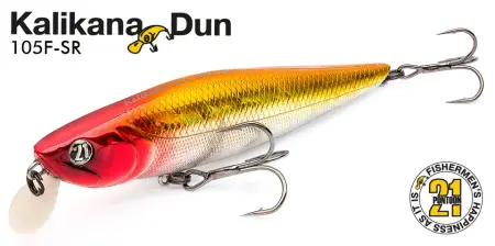 Воблер PONTOON21, Kalikana Dun 105F-SR, 105мм, 17.6.0 гр., 0.2-0.4 м.