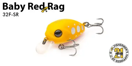 Воблер PONTOON21, Baby Red Rag 32F-MDR, 32мм, 5,1 гр., 0.8-1.0 м.