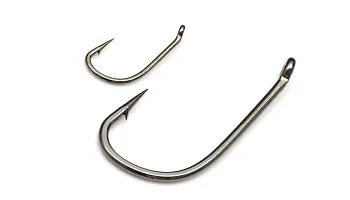 Одинарный крючок OWNER С-7, колечко, черный BC