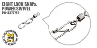 Вертлюг с застежкой Pontoon21 Eight Lock Snap&Power Swivel PA-SS77728