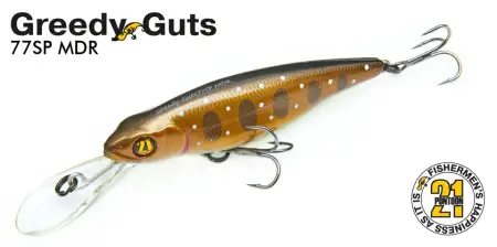 Воблер PONTOON 21, Greedy-Guts 77F-MDR, 77мм, 9,8 гр., 1.5-2.0 м.
