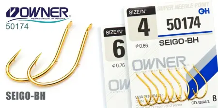 Одинарный крючок OWNER, 50174, лопатка, золотой Одинарный крючок OWNER, 50174, лопатка, золотой