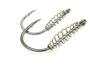 Одинарный крючок OWNER, 53125, колечко, пружинка, черный BC