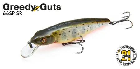 Воблер PONTOON 21, Greedy-Guts 66SP-SR, 66мм, 6,8 гр., 0.5-1.0 м.