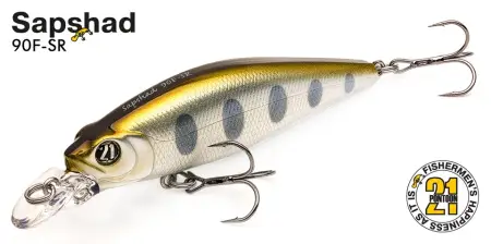 Воблер PONTOON21, SapShad 90SP-SR, 90мм, 16.8 гр., 0.8-1.2 м.