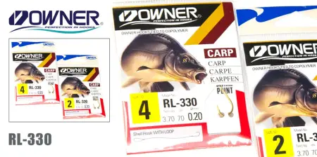 Одинарный крючок OWNER 50330 с поводком с петлей 70см RL-330