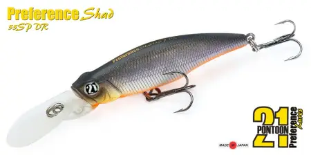 Воблер Pontoon21 PREFERENCE SHAD 55F-DR, 55 мм.,3.9 гр., 0.8-1.2м.
