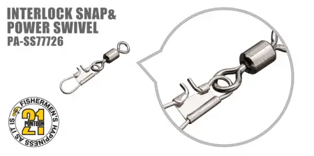 Вертлюг с застежкой Pontoon21 Interlock&Power Swivel PA-SS77726 Вертлюг с застежкой Pontoon21 Interlock&Power Swivel PA-SS77726