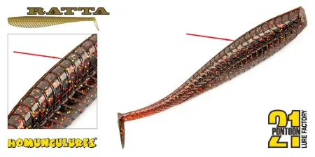 Виброхвост Pontoon21 Homunculures Ratta, 2.75''
