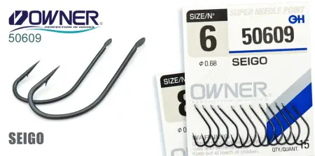 Одинарный крючок OWNER, 50609, лопатка, черный