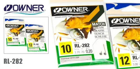 Одинарный крючок OWNER 50282 с поводком с петлей 70см RL-282 Одинарный крючок OWNER 50282 с поводком с петлей 70см RL-282