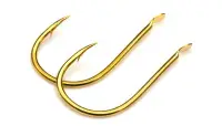 Одинарный крючок OWNER, 50345, лопатка, золото (50345-04)