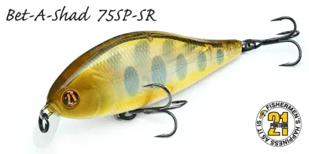 Воблер PONTOON21, Bet-A-Shad 63F-SR, 63мм, 7.3 гр., 0.1-0.3 м.