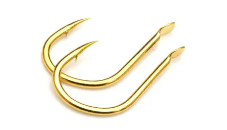 Одинарный крючок OWNER, 50046, лопатка, золотой, кован.
