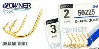 Одинарный крючок OWNER, 50225, лопатка, золотой