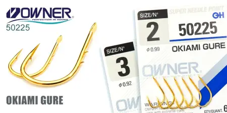 Одинарный крючок OWNER, 50225, лопатка, золотой