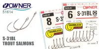 Одинарный крюч. OWNER TROUT SALMONS (S-31 BC BL)